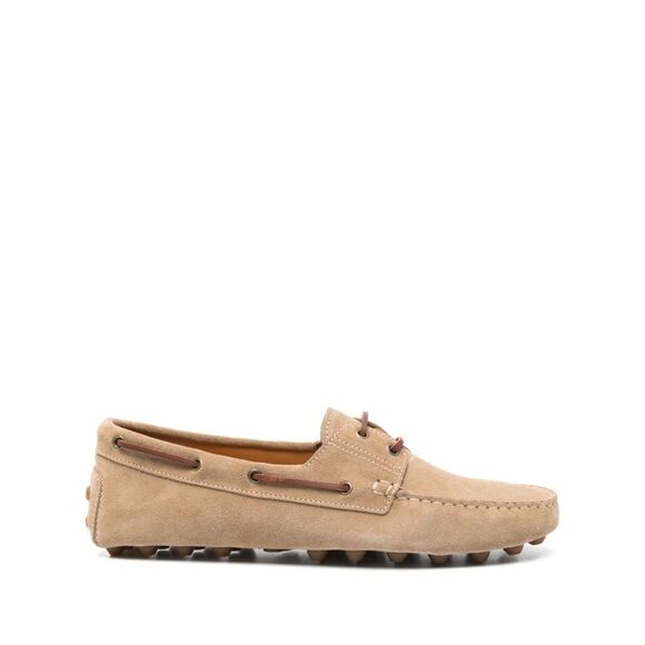 Tod's Men Suede Gommino Bubble Lace-Up Boat Loafers